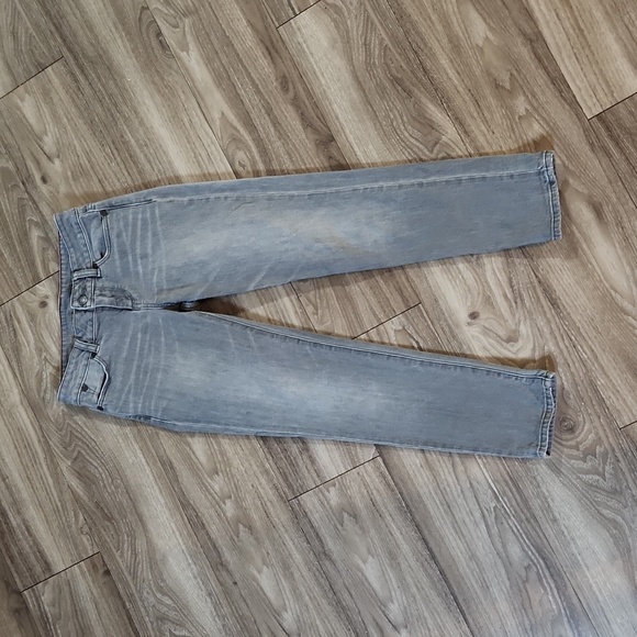 Signature Gray Denim Mid-Rise Stretch Ankle Length Jeans Women's 2 - Picture 3 of 14